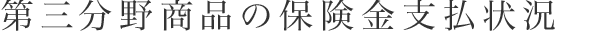 第三分野商品の保険金支払状況