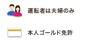 運転者は夫婦のみ／本人ゴールド免許