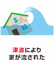 津波により家が流された