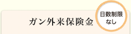 ガン外来保険金<日数制限なし>